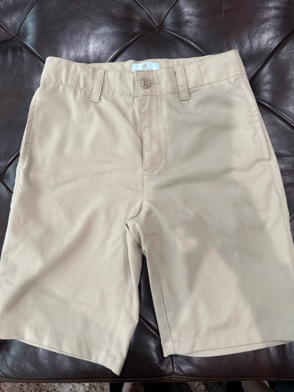 Class Club Boys Khaki Flat-Front Shorts